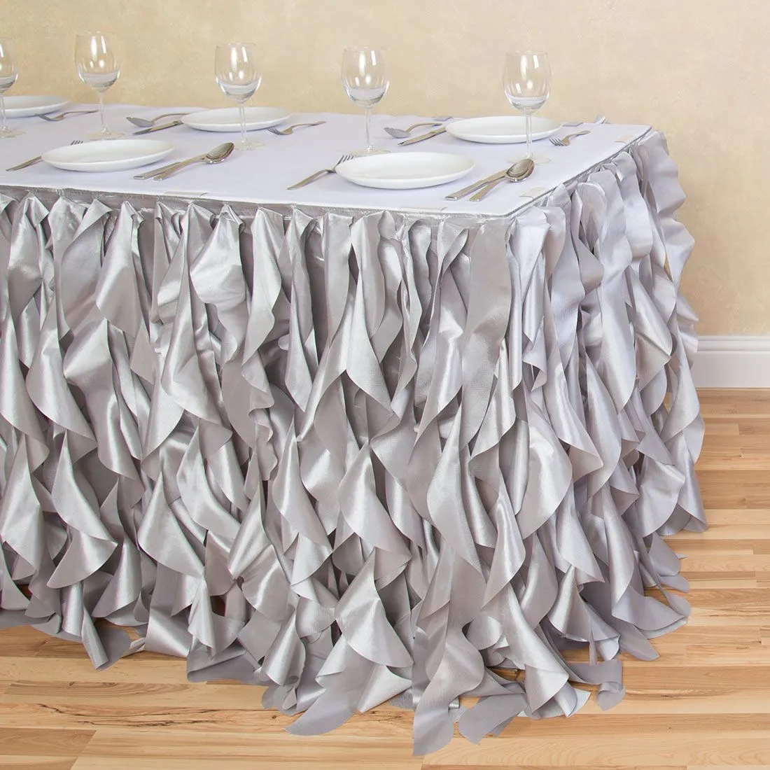 14 ft. Curly Willow Table Skirt (13 Colors)