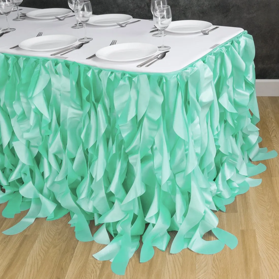 14 ft. Curly Willow Table Skirt (13 Colors)