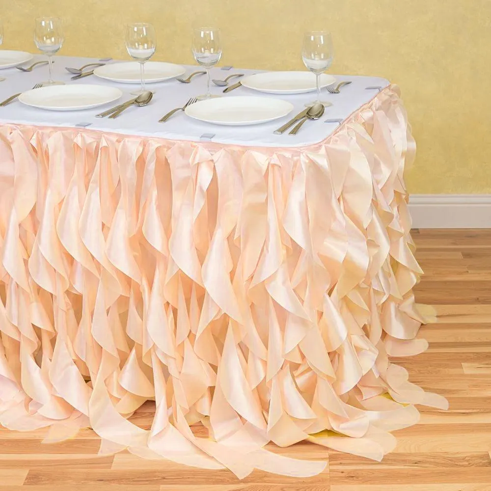 14 ft. Curly Willow Table Skirt (13 Colors)