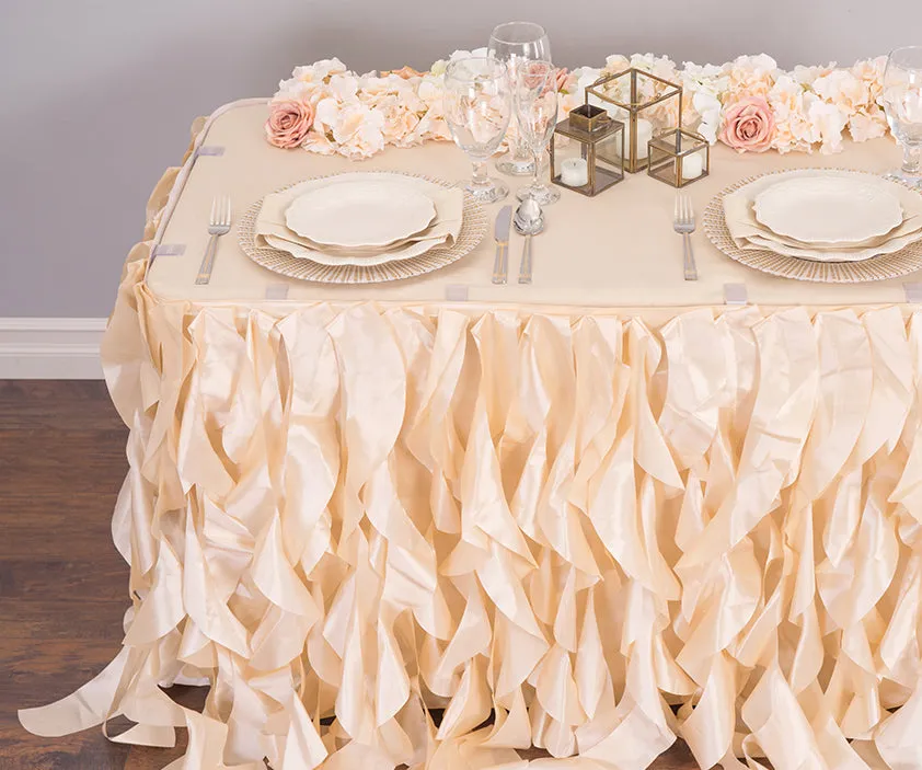 14 ft. Curly Willow Table Skirt (13 Colors)