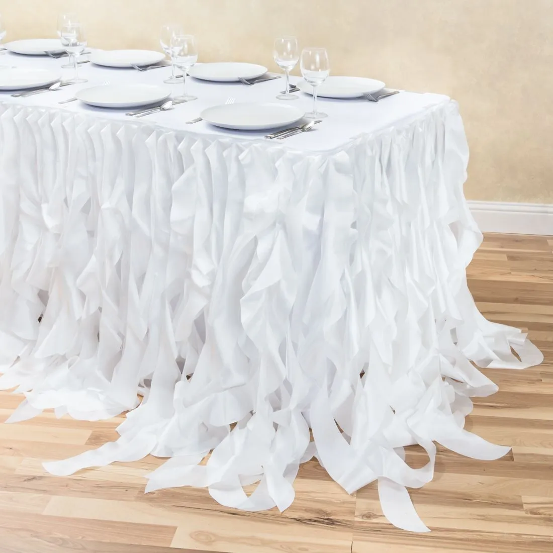 14 ft. Curly Willow Table Skirt (13 Colors)