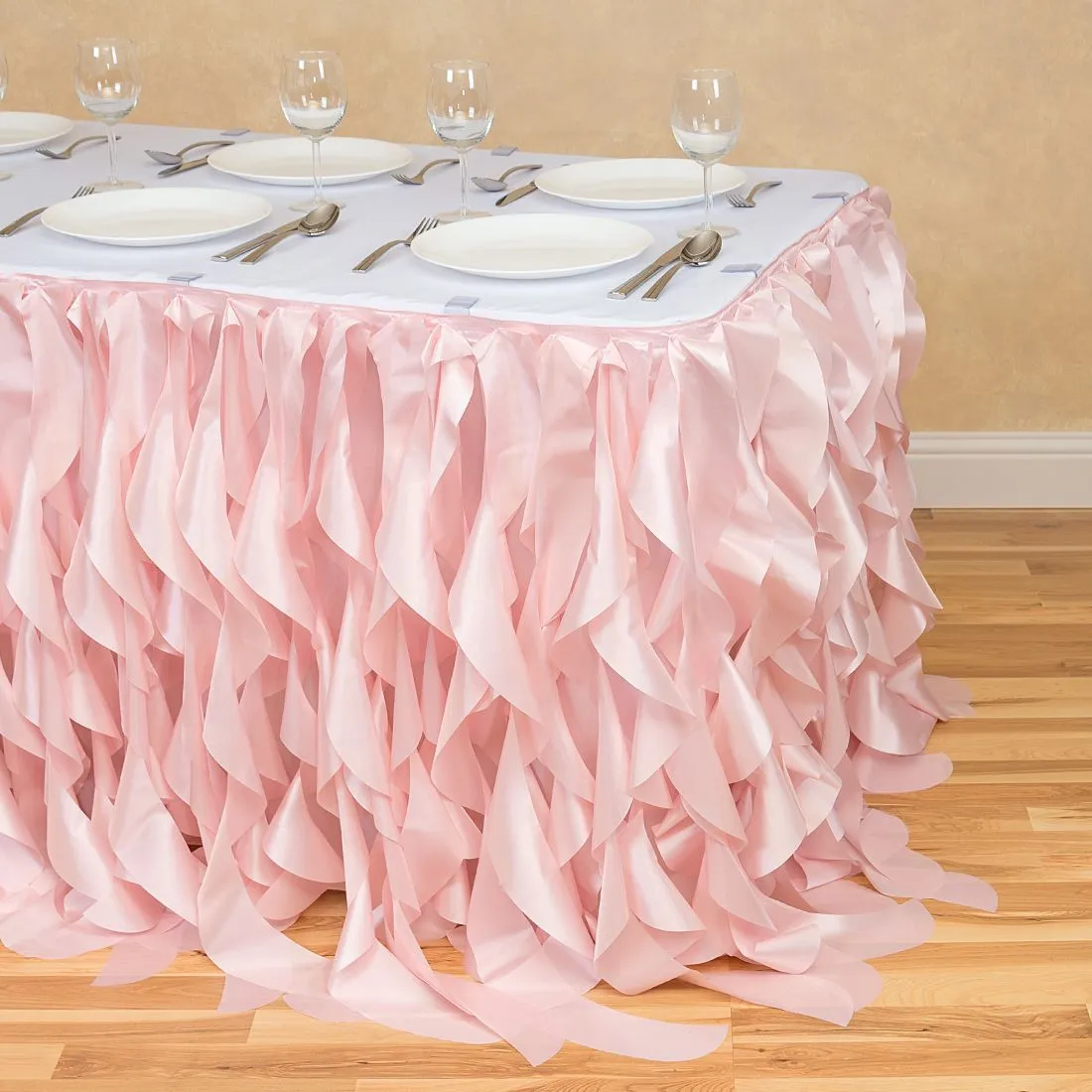 14 ft. Curly Willow Table Skirt (13 Colors)