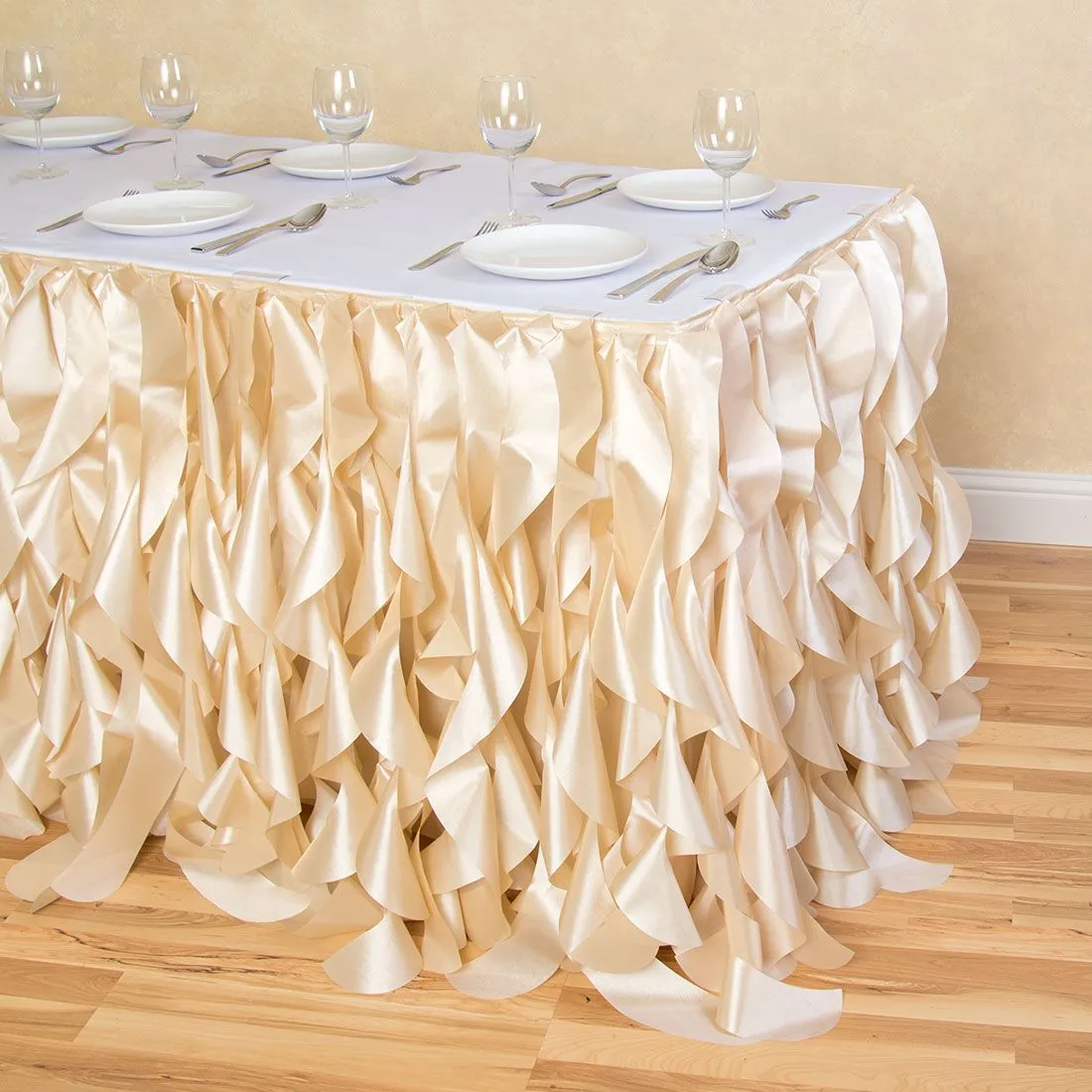 14 ft. Curly Willow Table Skirt (13 Colors)