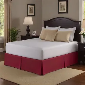 24 Inch Drop Bed Skirt Red Egyptian Cotton 1000TC