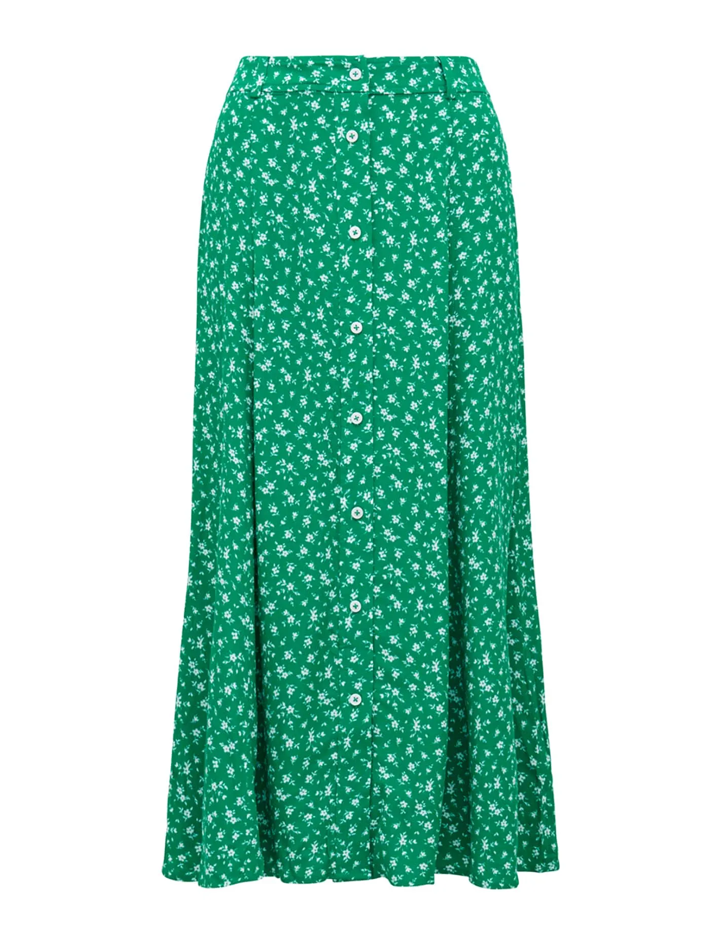 Alyssa Button Front Midi Skirt