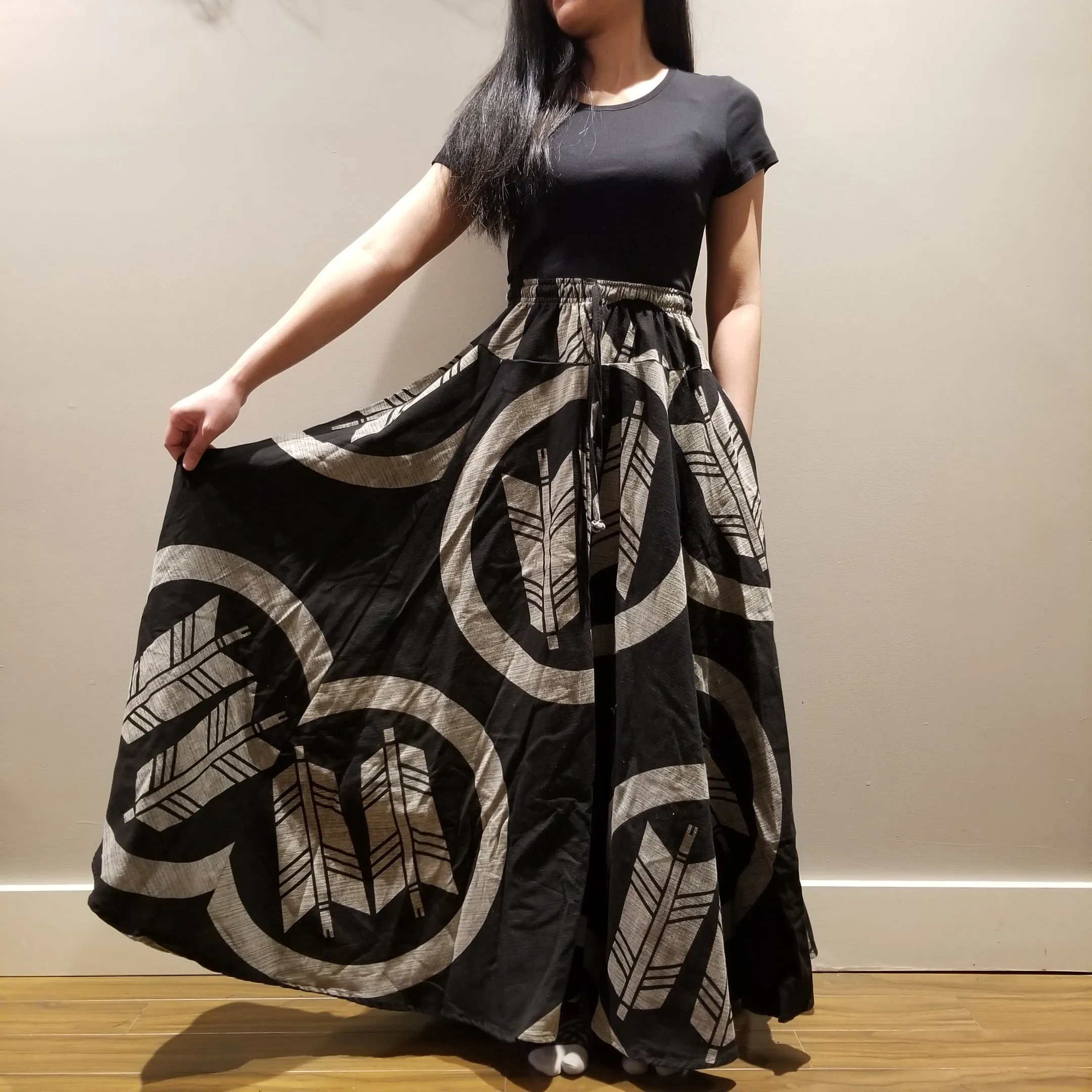 Arrow Crests Kamon 8 Panel Long Skirts