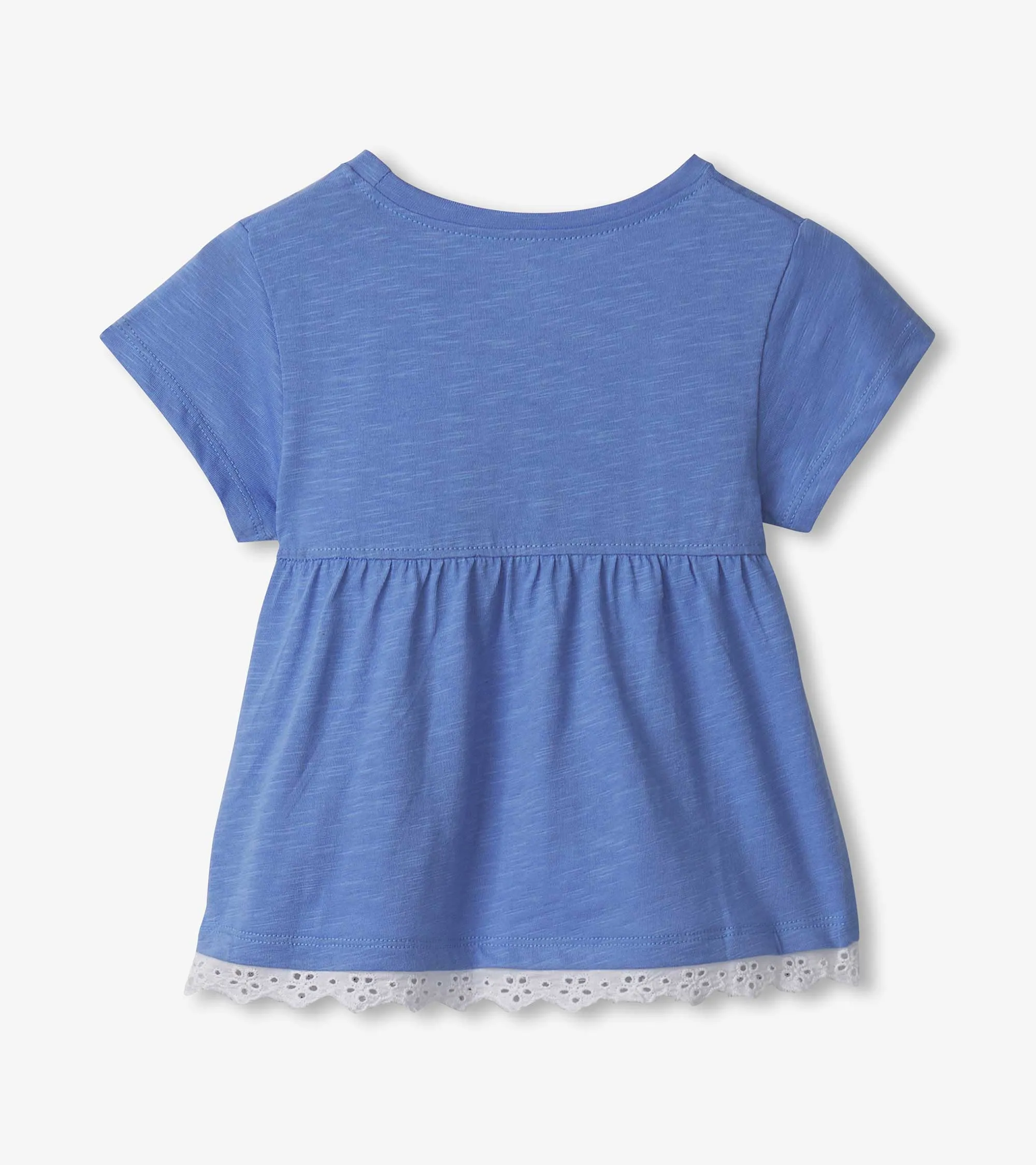 Baby & Toddler Girls Wild Flower Heart Eyelet Trim T-Shirt