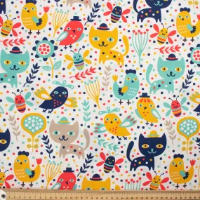 Baby Prints Nursery Collection Cat Meow Cotton Prints