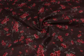 Brown Printed Spun Fabric