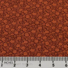 Burnt Orange Mini Floral Cotton Print