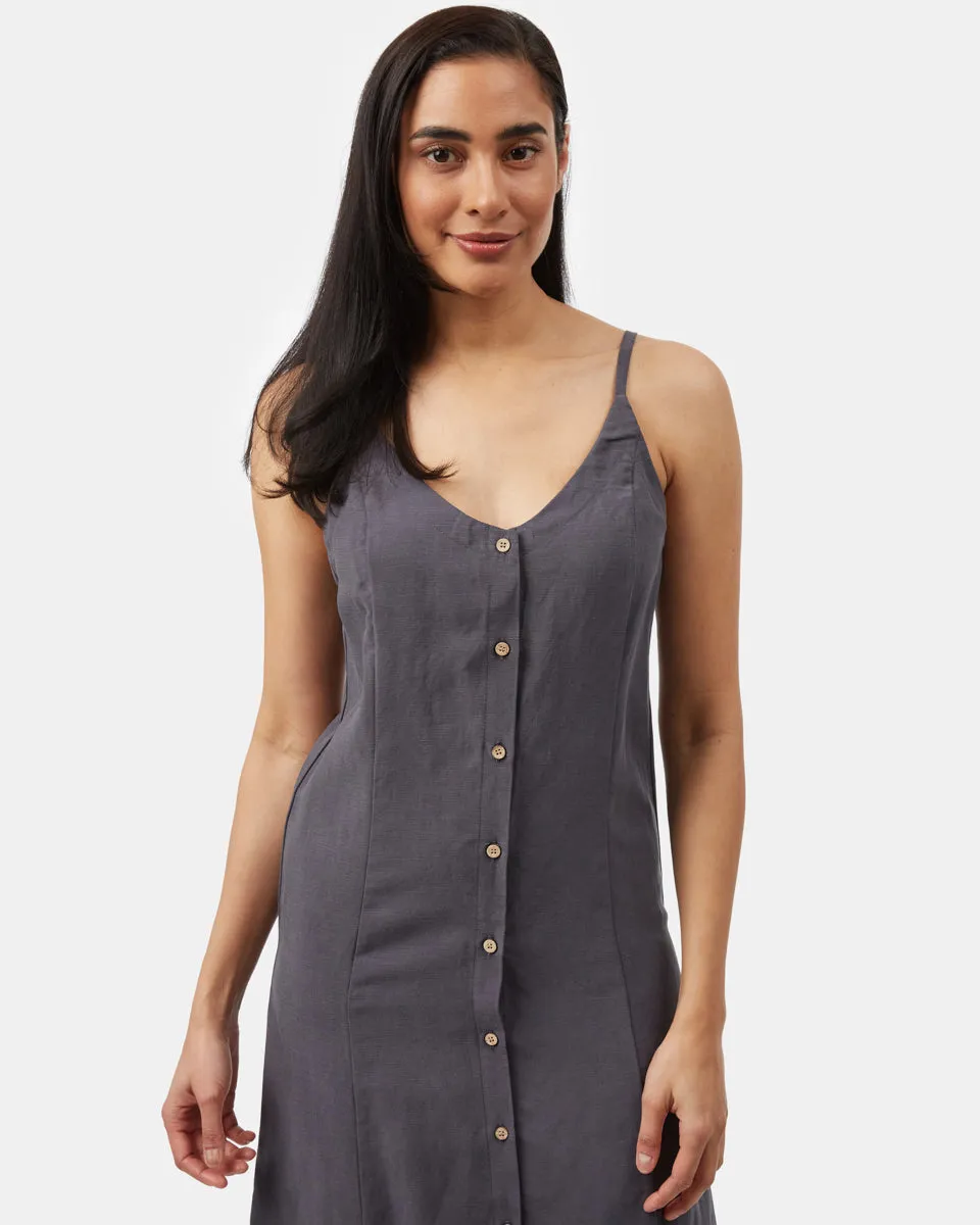 Button Front Linen Dress