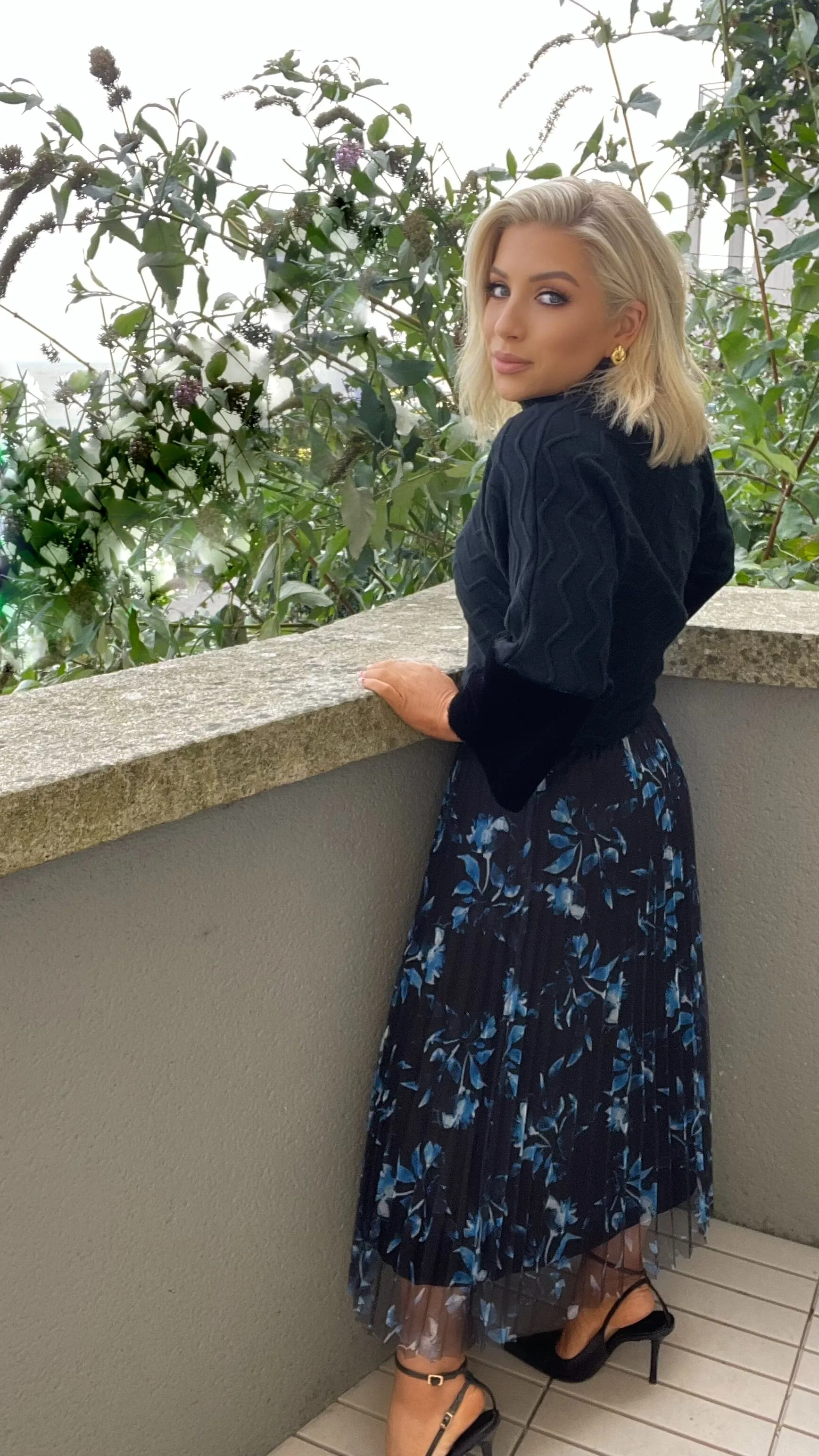 CELIA SKIRT - BLUE FLORAL