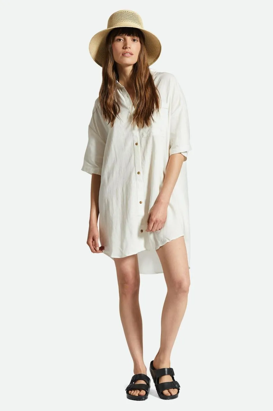 Condesa Linen Shirtdress - Off White