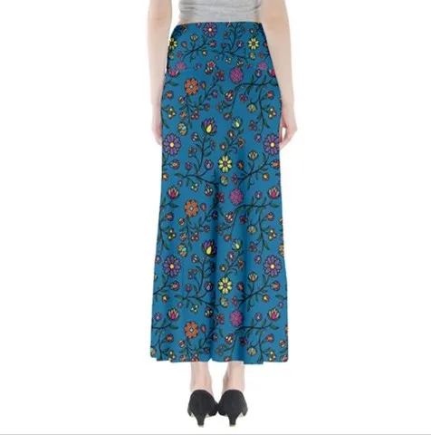 Cosmic Whisper Spring Storm Full Length Maxi Skirt