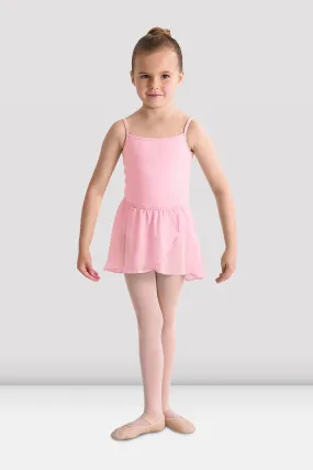 CR5110 - Girls Candy Pink Barre Stretch Waist Mock Wrap Skirt - Select Size