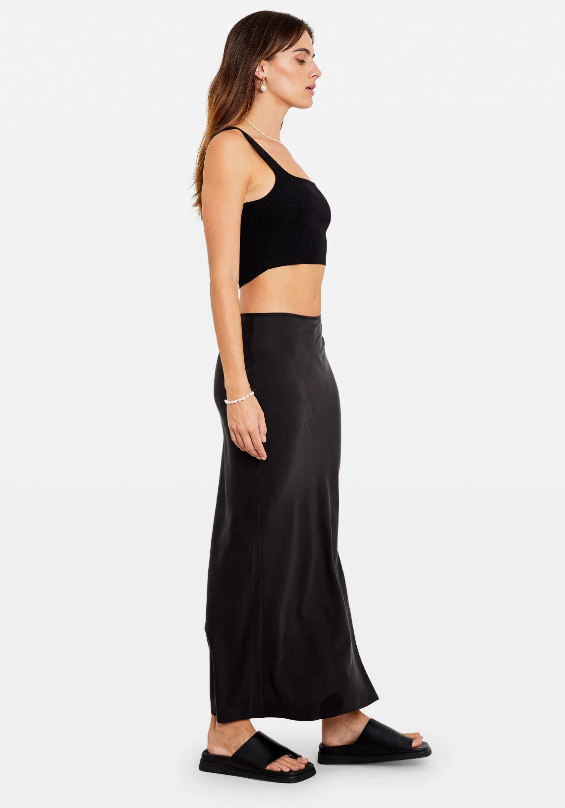 EASE BIAS SKIRT BLACK