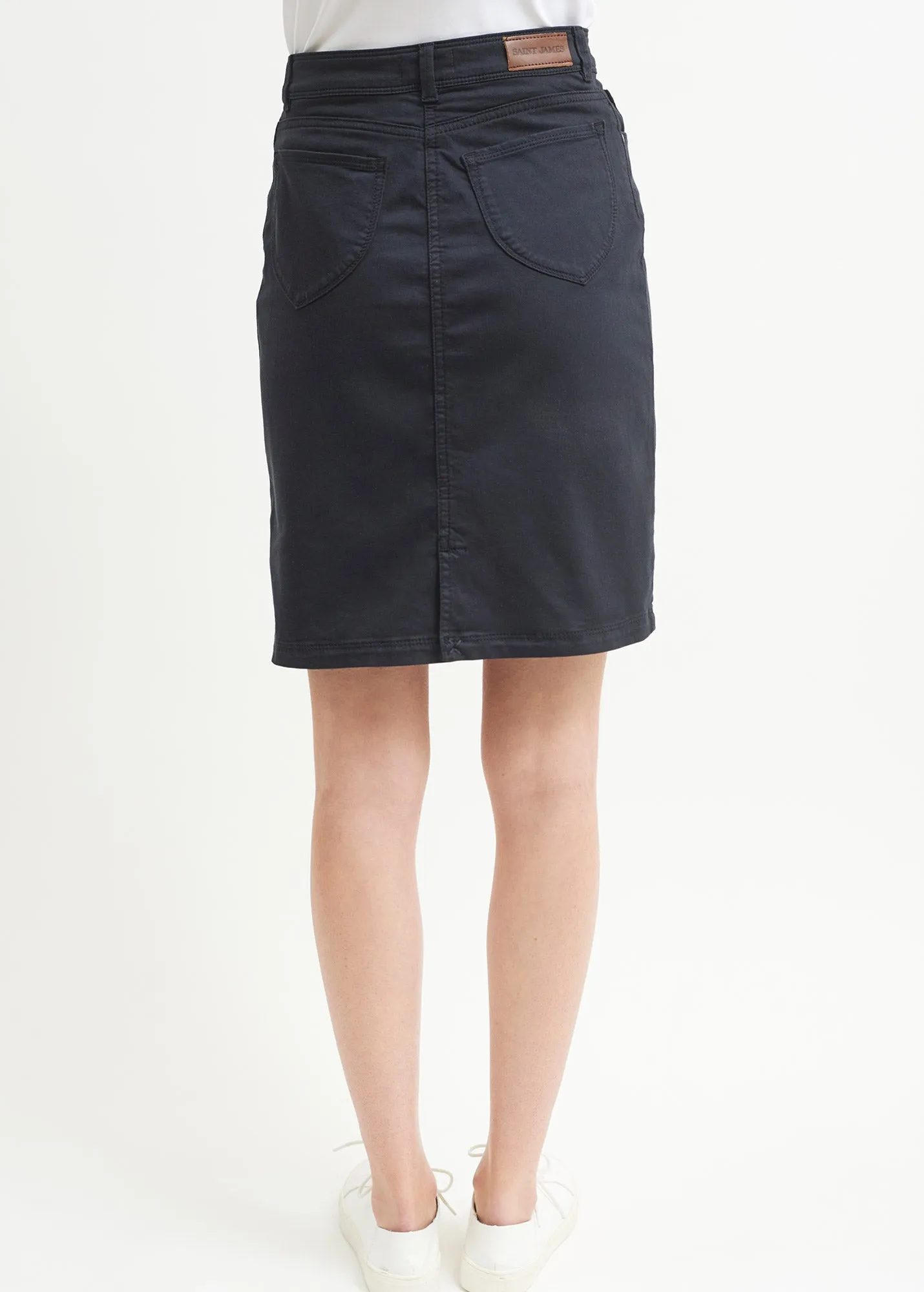 Elfy regular skirt - in coloured denim (NAVY)