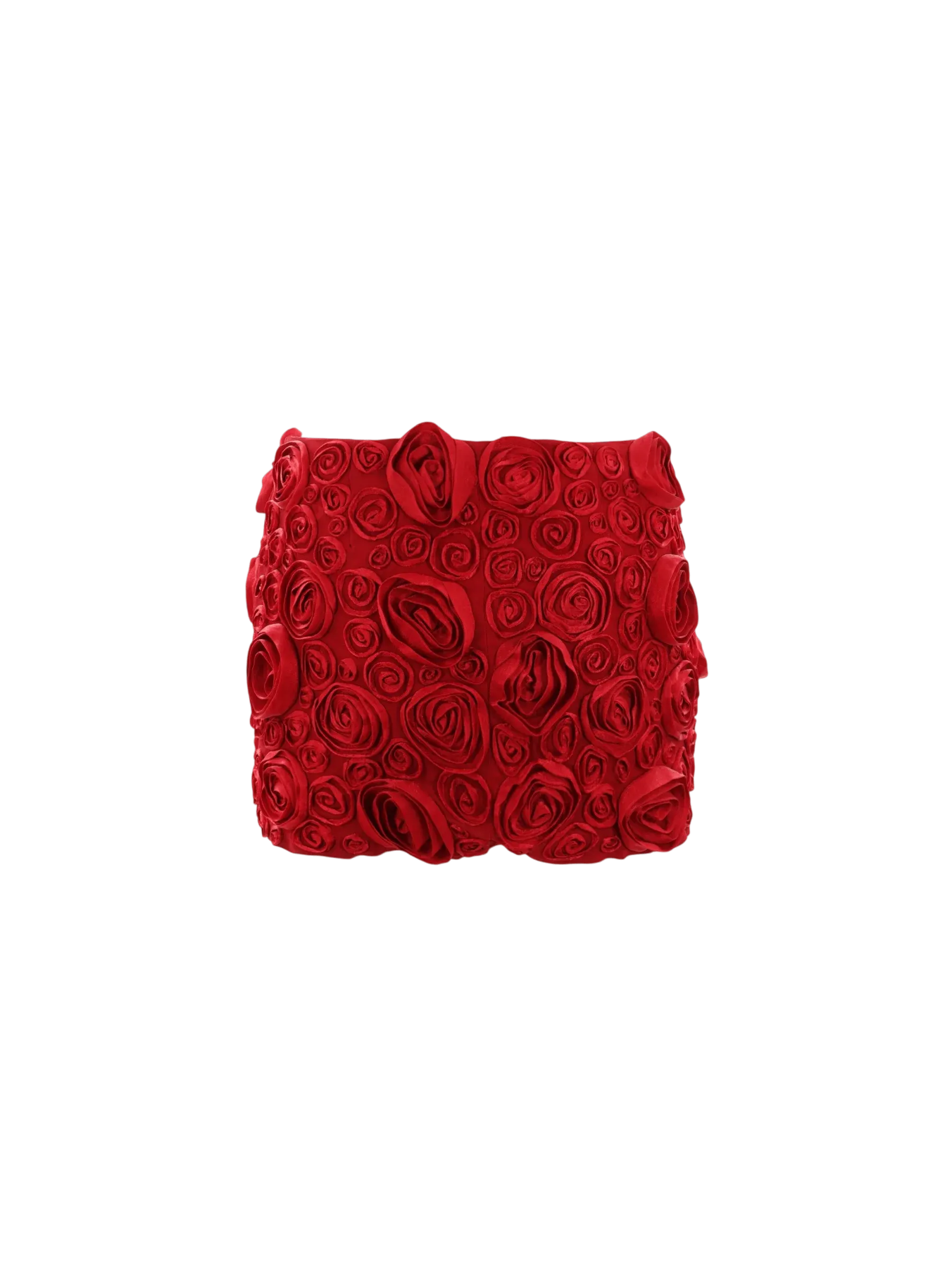 Embroidered Crepe Miniskirt