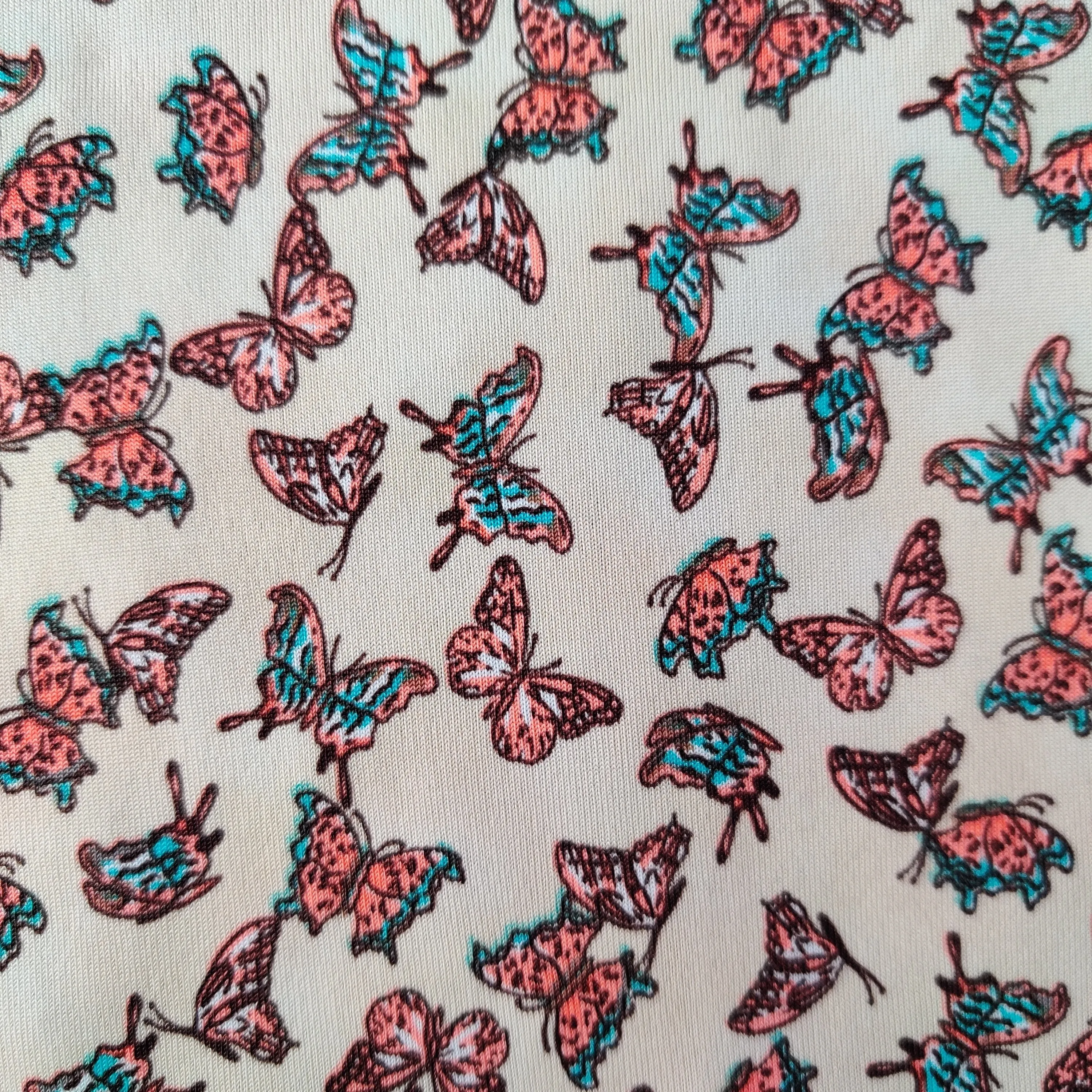 FS644 Butterfly Land Silky Stretch Knit Fabric