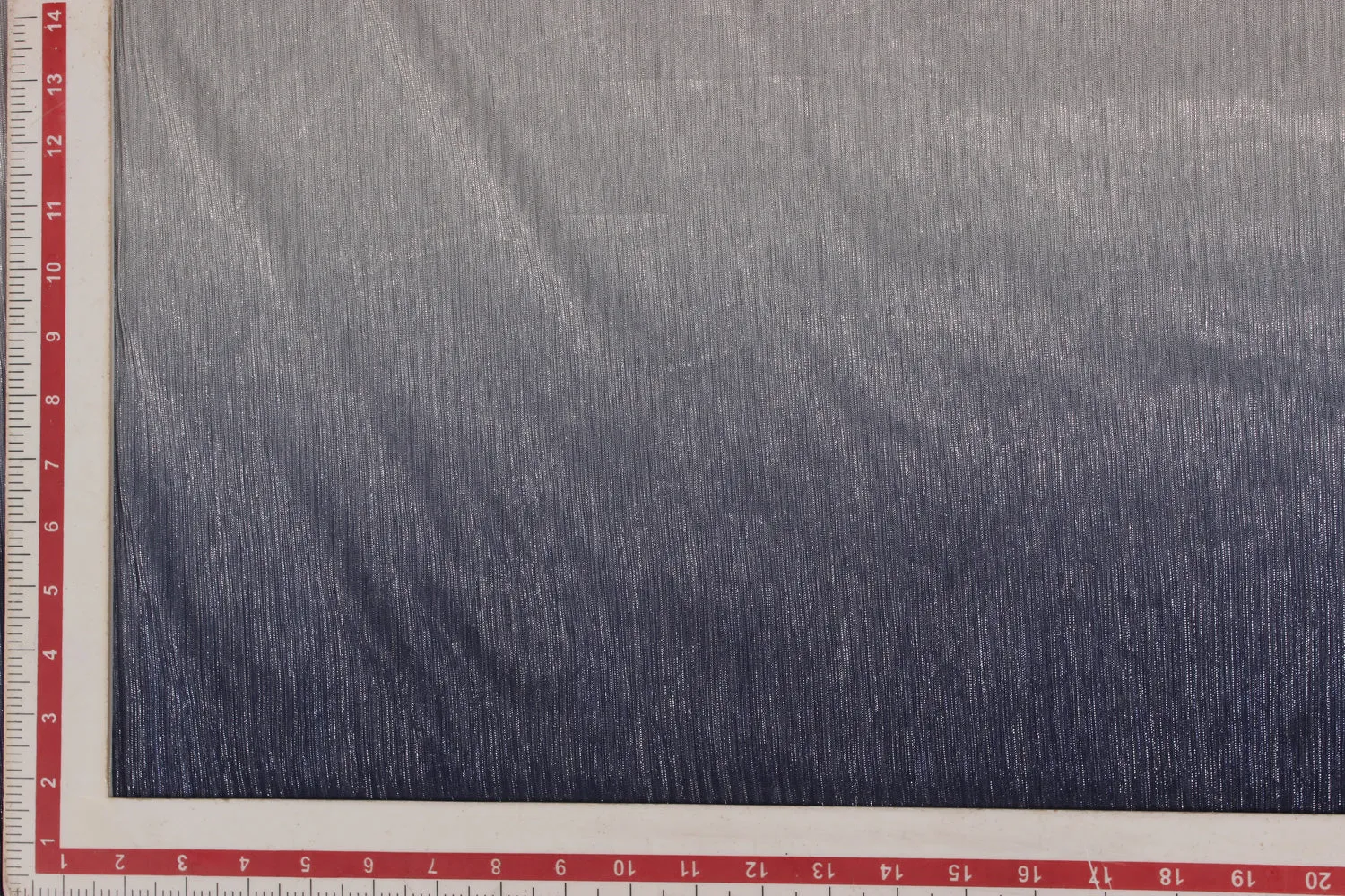 Grey & Blue Pleated Shaded Knit Fabric