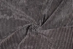 Grey Pleated Veour Velvet Fabric