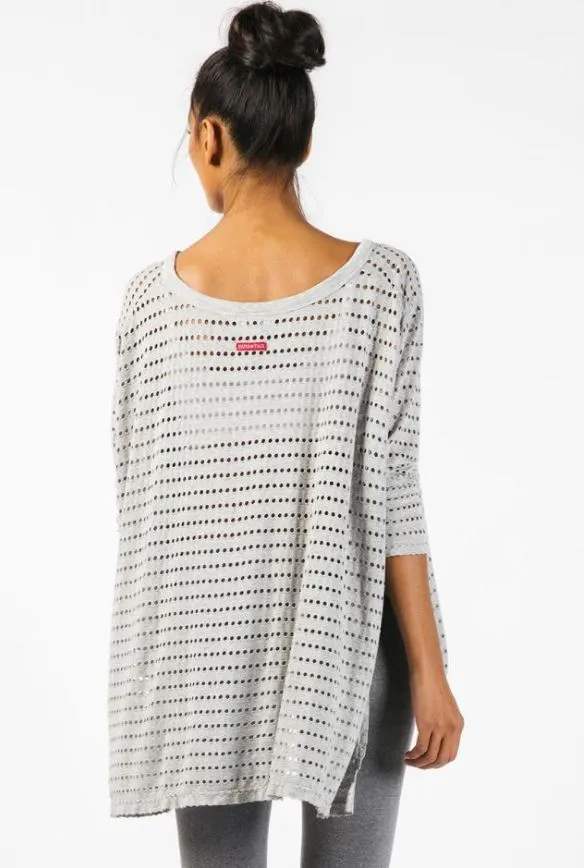 Holey Jersey Oversized 3/4 Sleeve Tunic