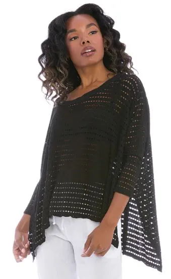 Holey Jersey Oversized 3/4 Sleeve Tunic