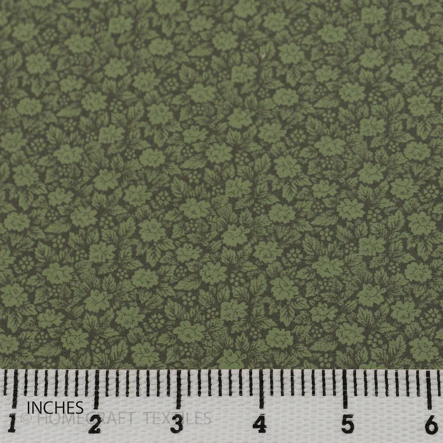 Hunter Green Mini Floral Cotton Print