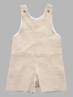 Jack and Teddy Khaki Linen Shortall