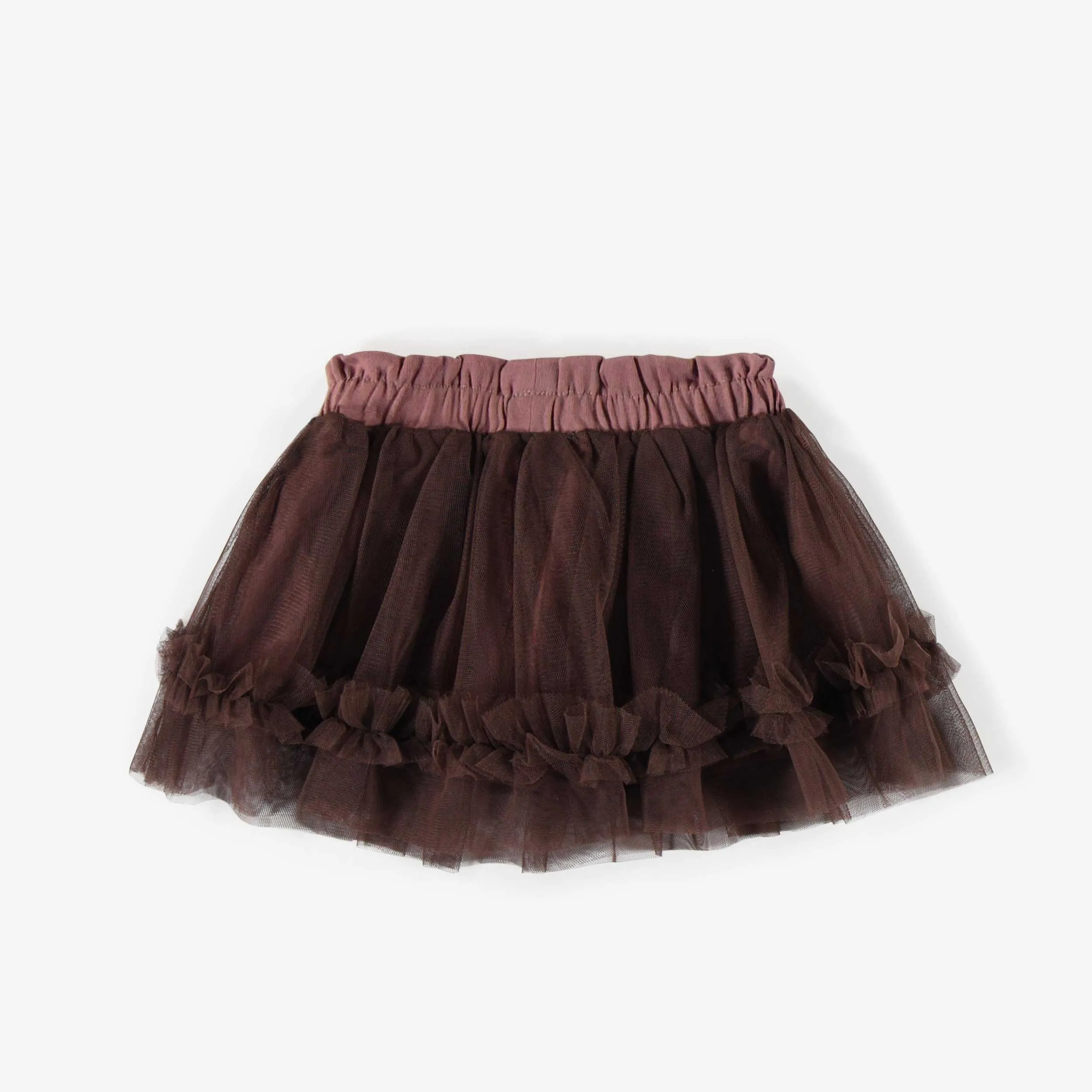 Jupe brune en tulle, bébé || Brown tulle skirt, baby