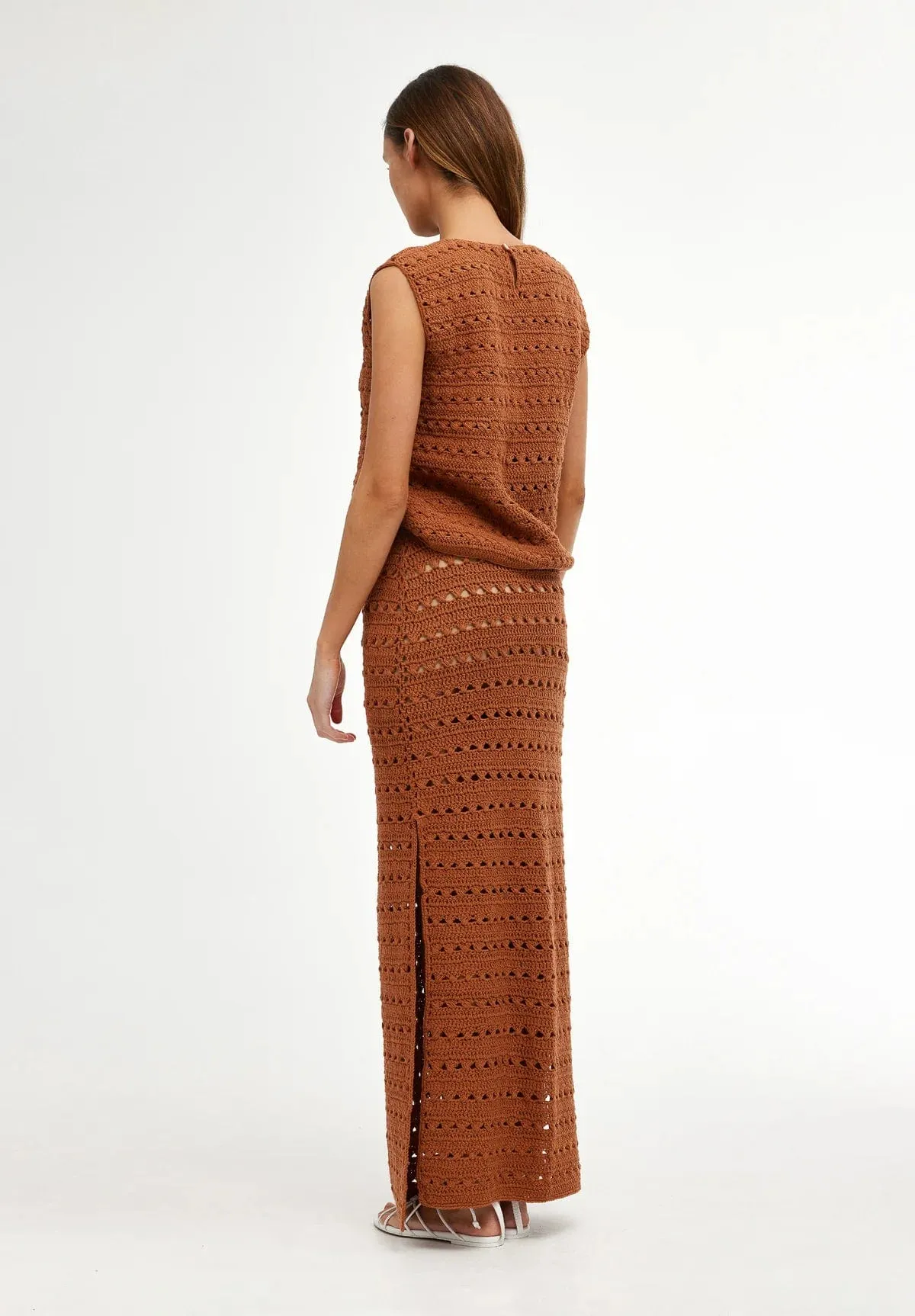 Kinney | Laura Crochet Skirt - Rust