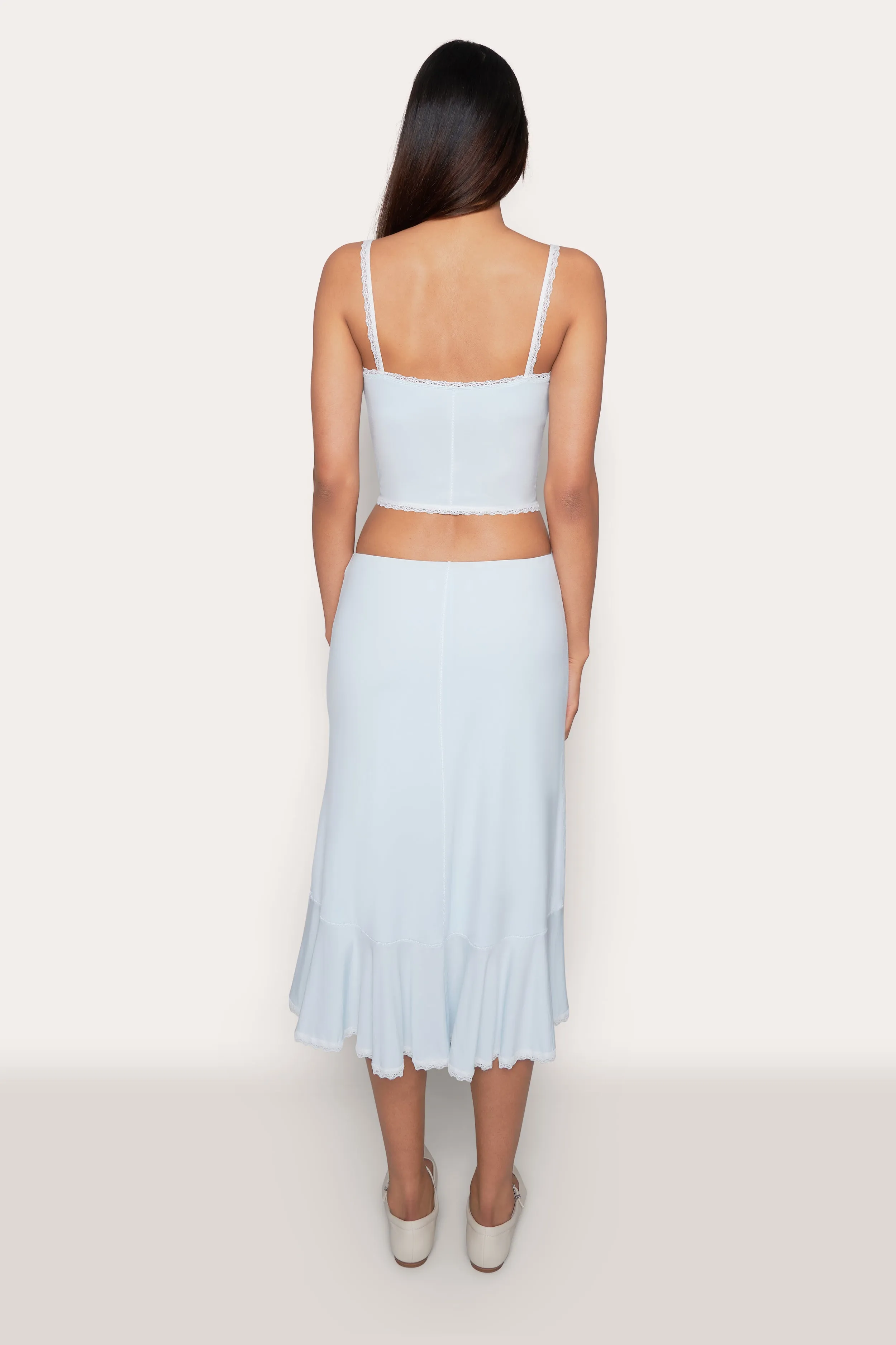 Low Rise Dainty Midi Skirt