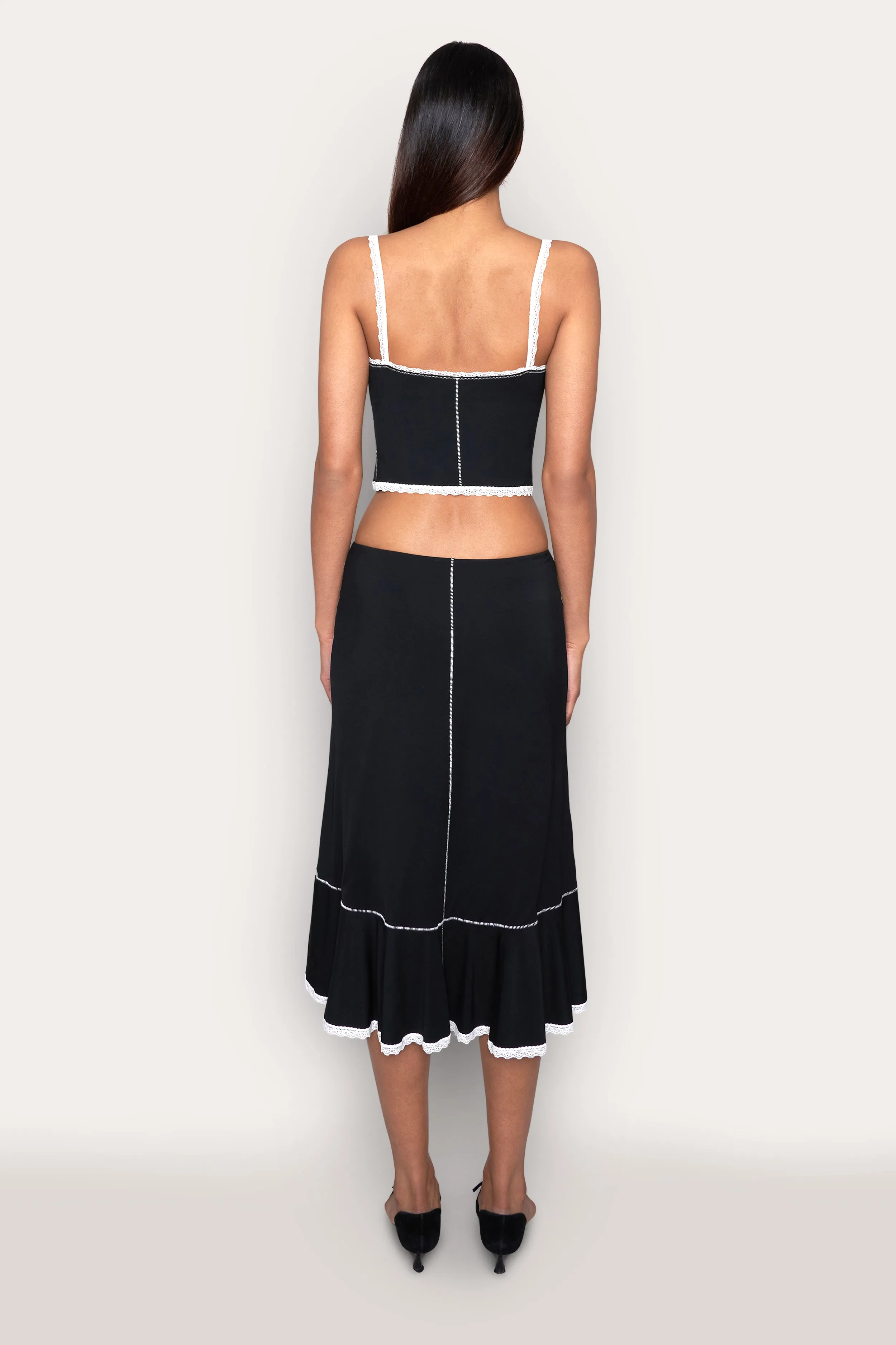 Low Rise Dainty Midi Skirt