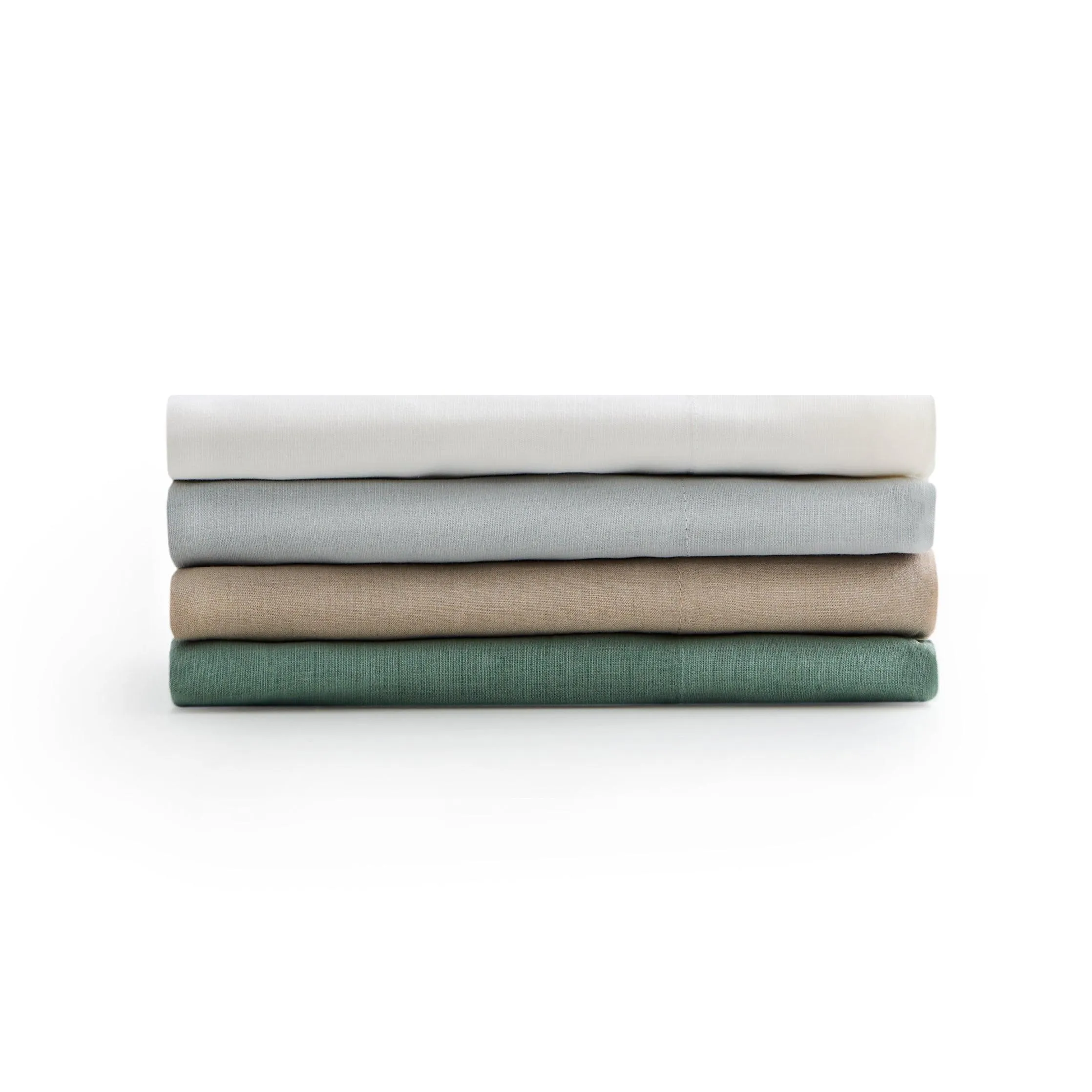 Malouf Linen-Weave Cotton Sheet Set - FOG