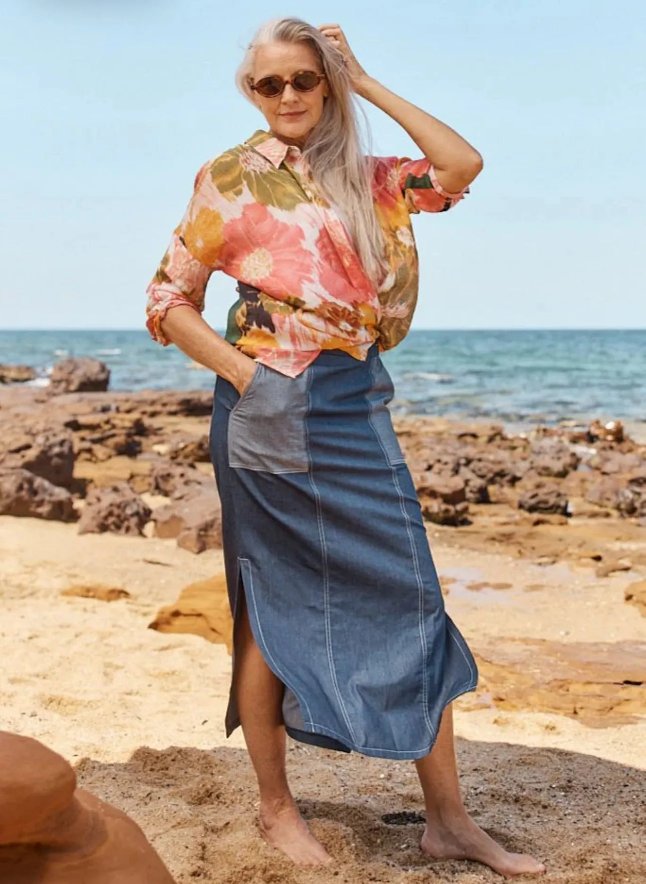 Maxi Denim Skirt