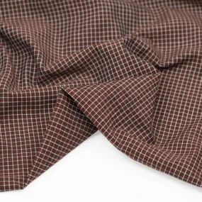 Mini Check Lightweight Handwoven Cotton - Cocoa