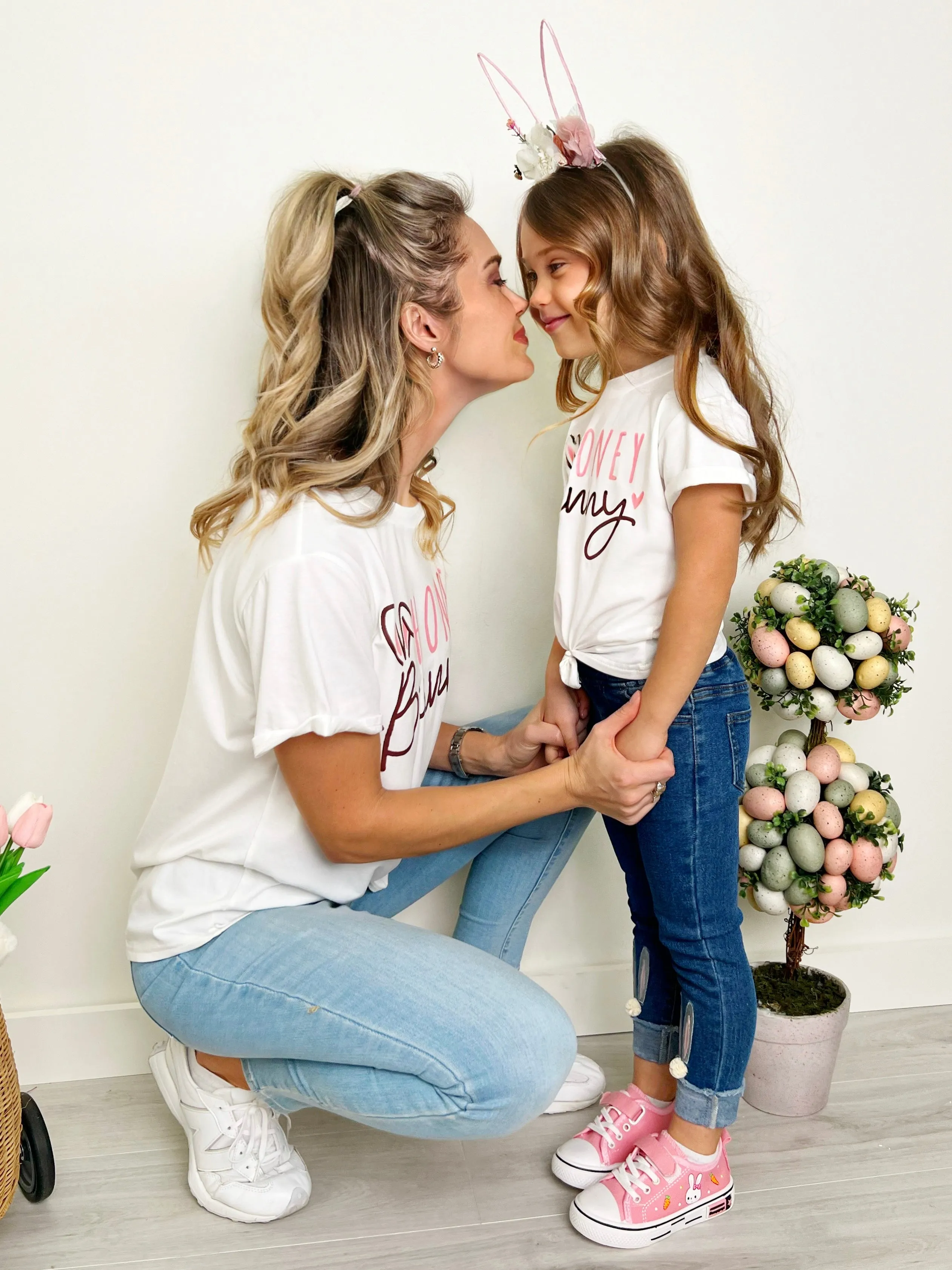 Mommy and Me Honey Bunny Knot Hem Top