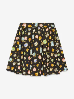 Moschino Girls Teddy Bear Gems Skirt in Black