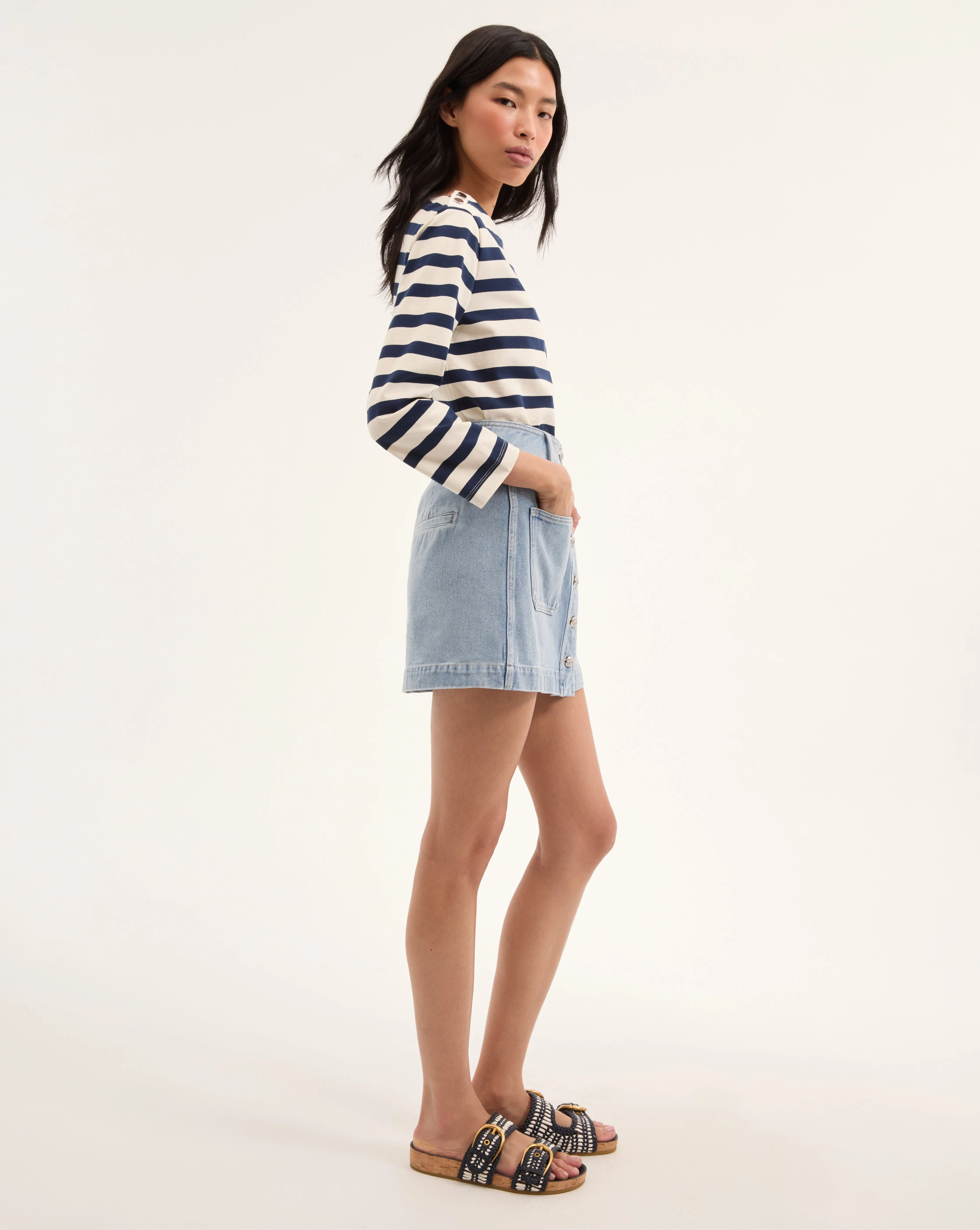 Moxie Denim Mini Skirt