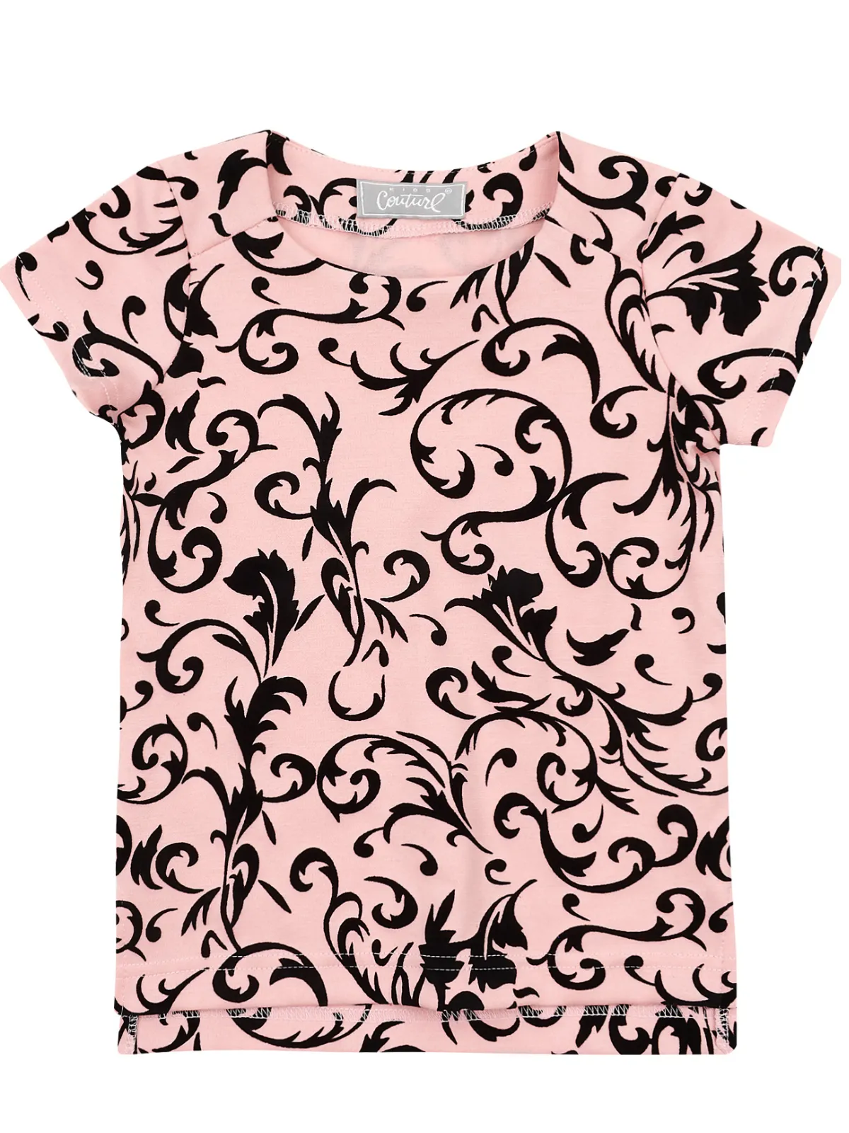 Pink Passion Velvet Brocade Top by Kids Couture