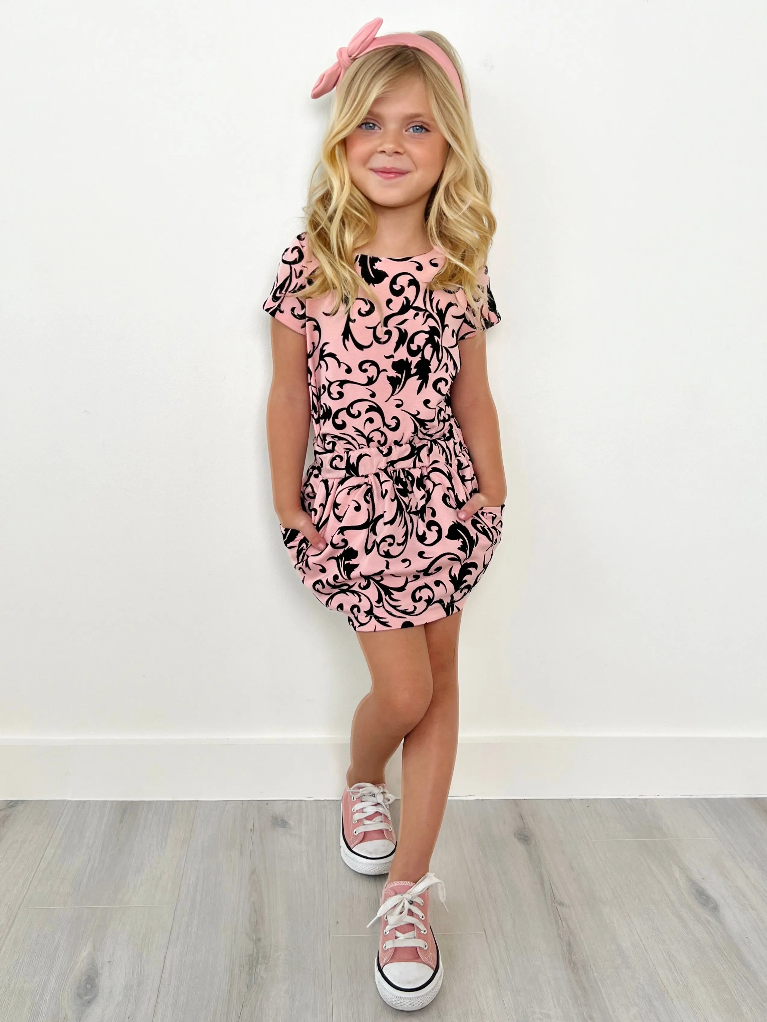 Pink Passion Velvet Brocade Top by Kids Couture