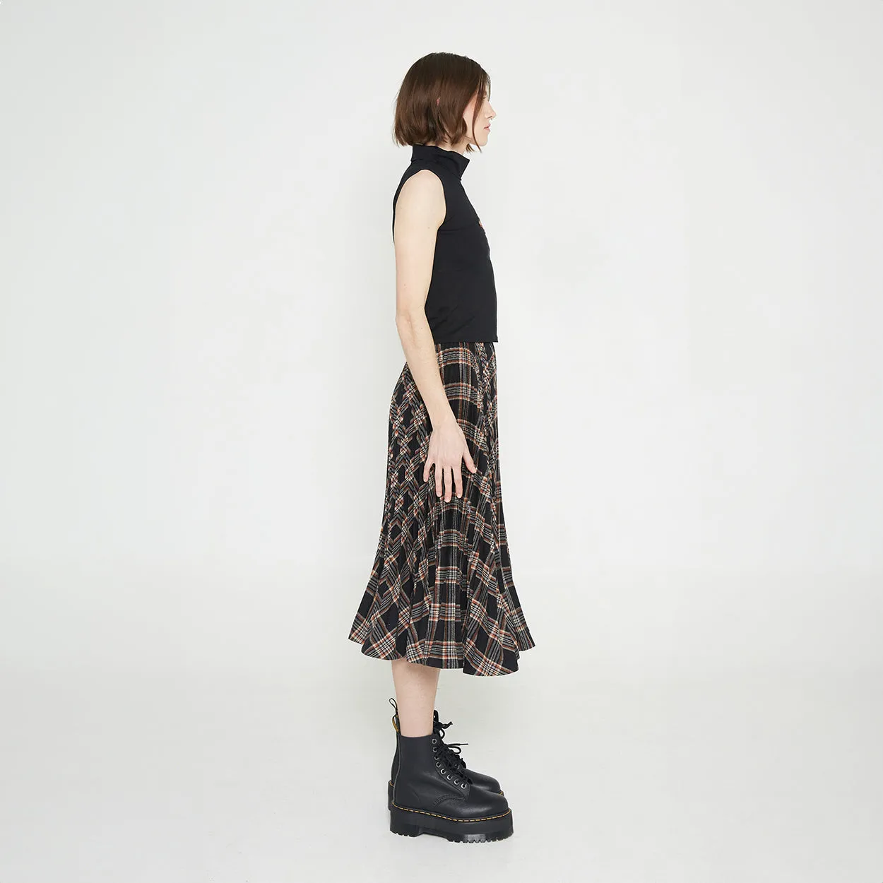 Plaid Pleated Skirt