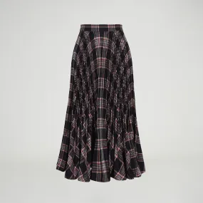 Plaid Pleated Skirt