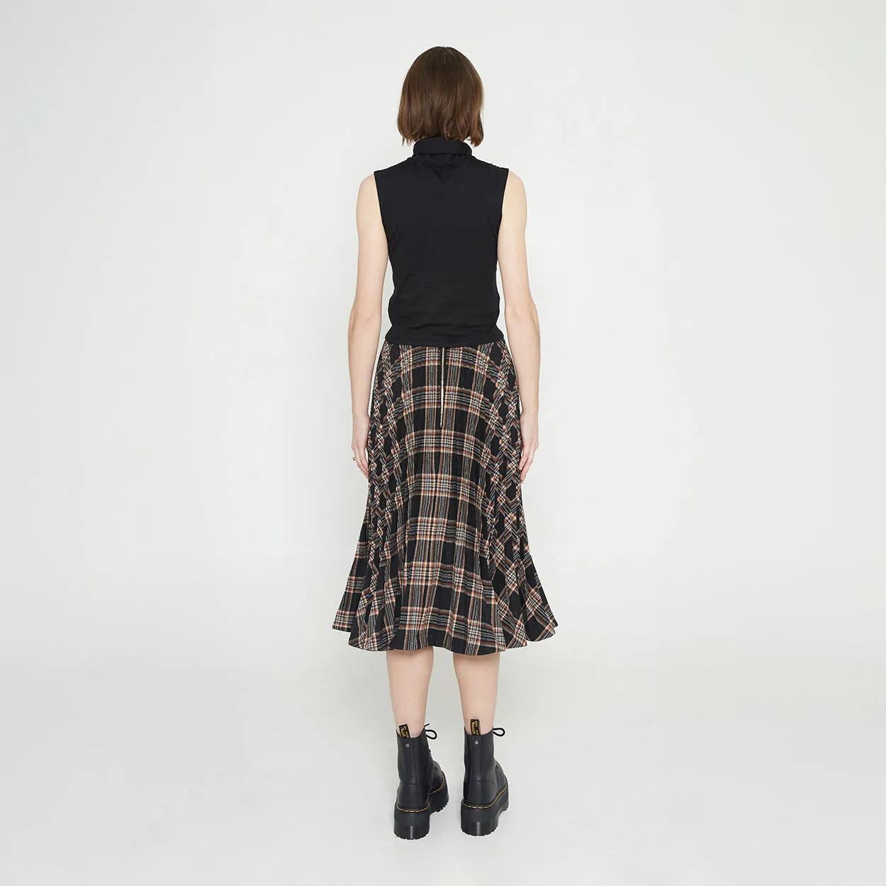 Plaid Pleated Skirt