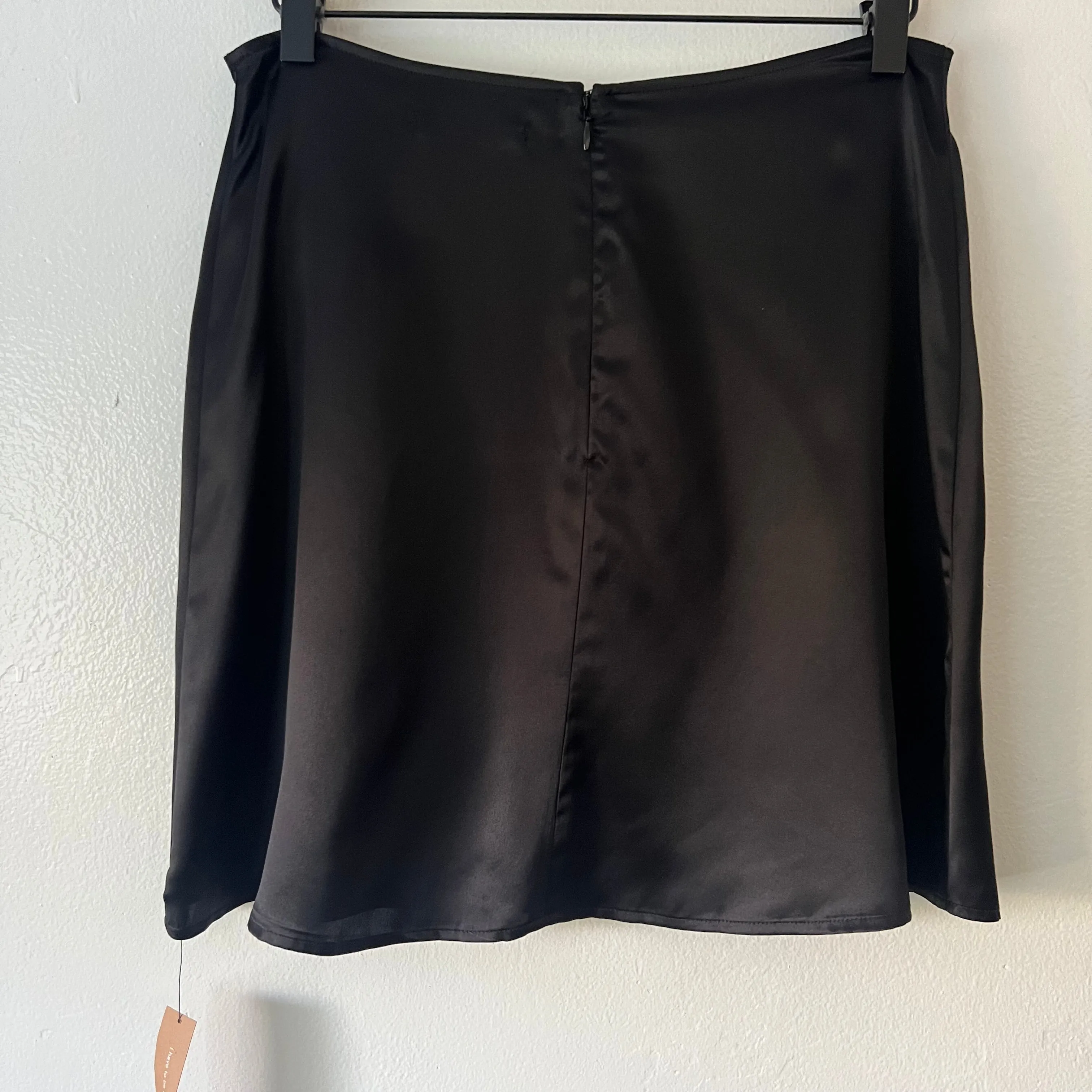 Reformation Benson Silk Mini Skirt in Black