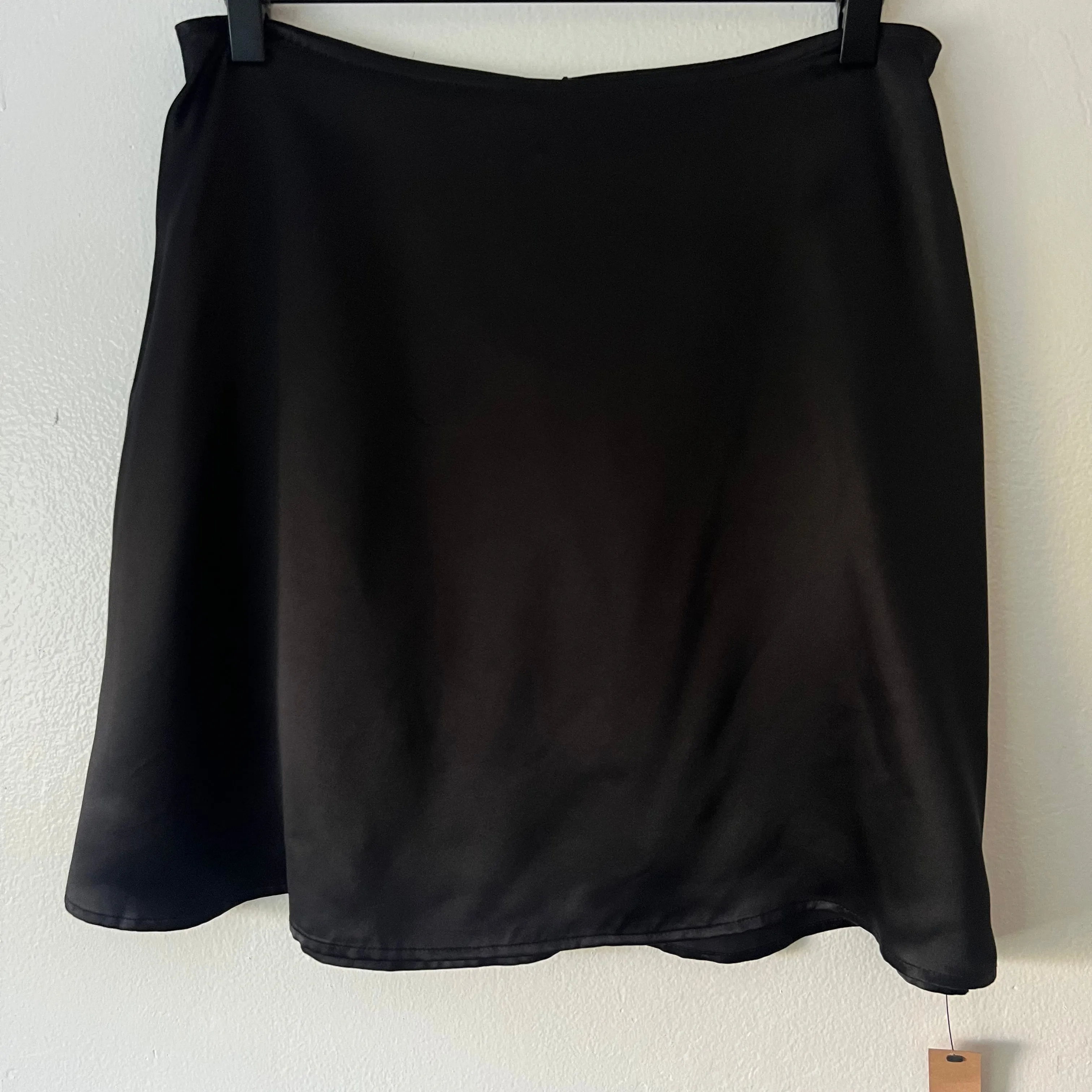 Reformation Benson Silk Mini Skirt in Black