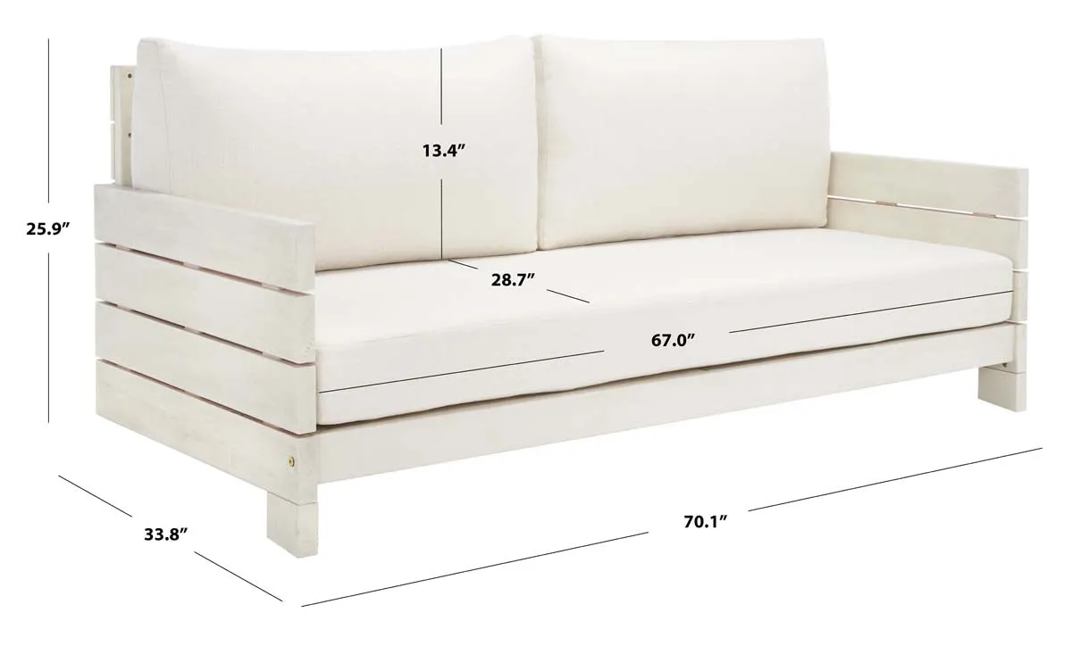 Safavieh Chrissie Wood Patio Sofa , CPT1033