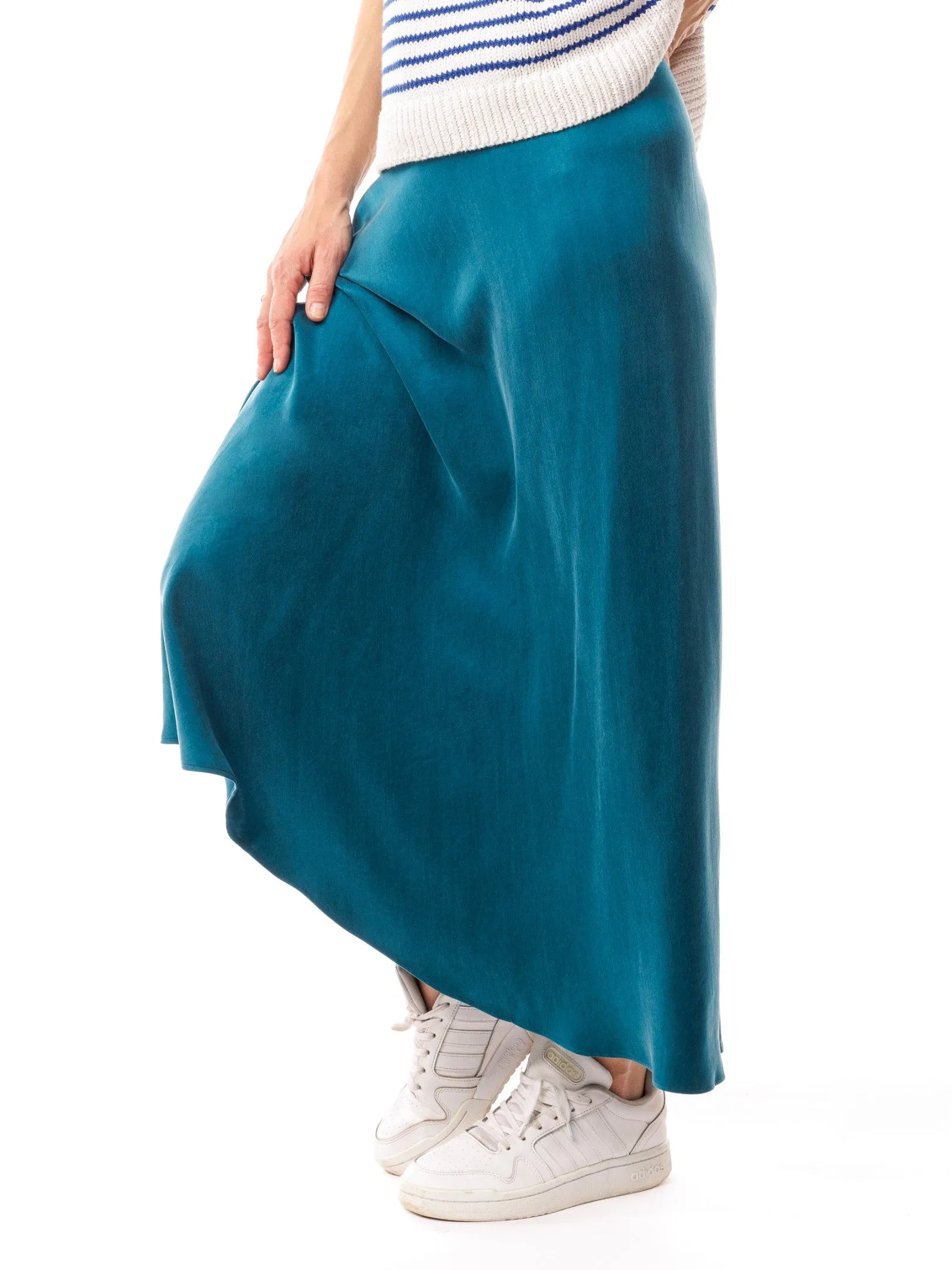 Saint Tropez Green Cupro and Ecovero Skirt