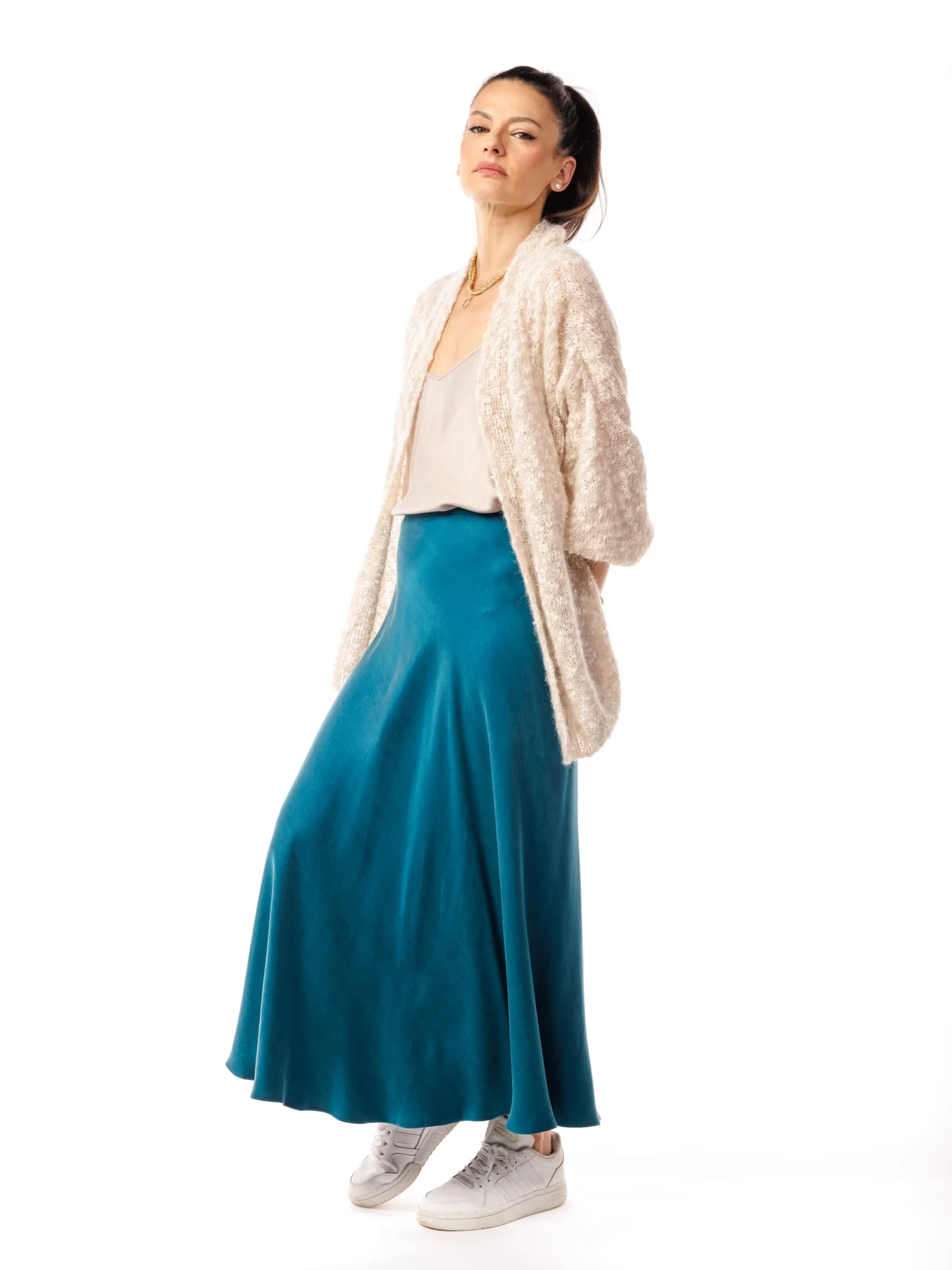 Saint Tropez Green Cupro and Ecovero Skirt