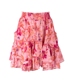 Soma Mini Ruffled Skirt Fire Floral Mix